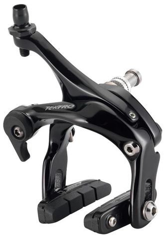 BICYCLE PARTS - TEKTRO CALIPER BRAKES, R525, 39 - 51MM DROP, BLACK, W/ P420 CARTRIDGE PADS. (FRONT AND REAR) QUALITY TEKTRO PRODUCT