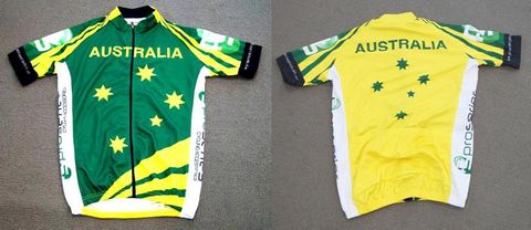 BICYCLE PARTS - JERSEY, TOURIST, SHORT SLEEVE, FULL ZIP, AUSTRALIA DESIGN, WOMENS SIZE L