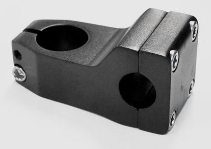 Premium Aluminum BMX Ahead Stem 55mm Extension 0 Degree 28.6mm Clamp Diameter Black For Cycling