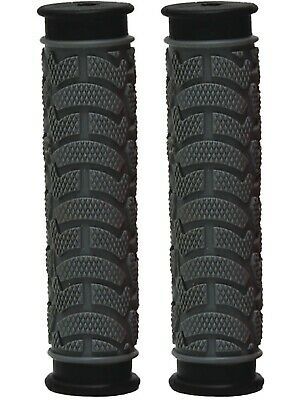 BICYCLE PARTS - GRIPS - DUAL DENSITY MTB GRIPS, CLOSED END. 130MM GREY - OXFORD PRODUCT