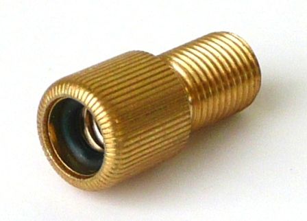 BICYCLE PARTS - BRASS ADAPTOR F/V TO A/V, 20MM LONG (SOLD INDIVIDUALLY) (FOR BAG OF QTY 10 SEE PART 3638)
