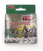 BICYCLE PARTS - CHAIN 1/2 X 1/8 X 96L, SINGLE SPEED, NICKEL, SILVER (YBN S - 410)