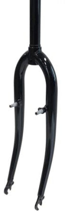 BICYCLE PARTS - FORK 26, THREADED 100MM, 1 (ID22.2MM, STEM 230MM) WITH PIVOTS. BLACK