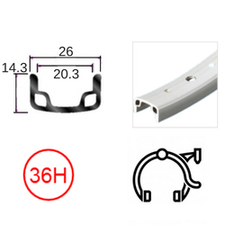 BICYCLE PARTS - RIM, 24 X 1 3/8 ANO SILVER , 36H - S/W - ALLOY RIM - S/V . (ERD 530)