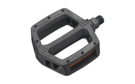 BICYCLE PARTS - PEDALS 1/2 BMX, PP LARGE PLATFORM, BLACK, MADE IN TAIWAN
