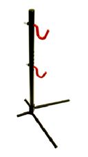 Black Metal Bicycle Floor Stand Display Rack For Repair And Storage - Adjustable Height Bike Rack