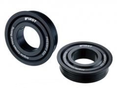 BICYCLE PARTS - BOTTOM BRACKET SET; PRESS FIT 41MM - ALLOY FOR ROAD SPINDLE 24MM, FITS TO SHIMANO, BLACK W/2 SEALED BEARINGS, W/SHELL 86.5MM