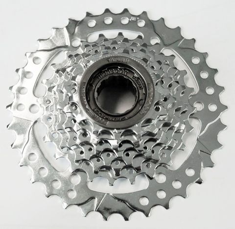 BICYCLE PARTS - SCREW ON CLUSTER - 7 SPEED, 13 - 34T, MEGA RANGE, MONSOON MADE IN TAIWAN