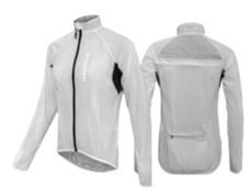 BICYCLE PARTS - PRO LITE RAIN JACKET - FUNKIER SARONNO, STOWAWAY, 100% POLYESTER, CLEAR - MEDIUM