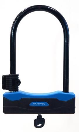 BICYCLE PARTS - U SHACKLE LOCK 166 X 245MM W/KEYS, BRACKET AND DUST PROTECTOR