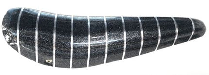 BICYCLE PARTS - SADDLE BANANA, FOR 20 HIGH RISER, BLACK W/SPARKLES & SILVER STRIPE