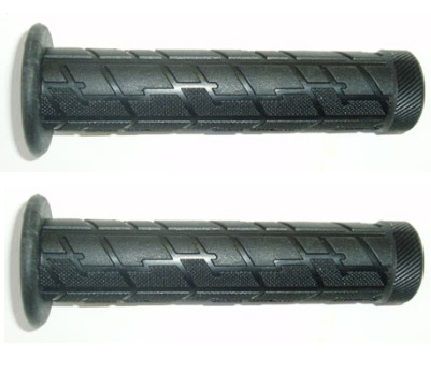 BICYCLE PARTS - GRIPS, BMX, KRATON RUBBER, W/FLANGE, 125MM, CLOSED END TYPE