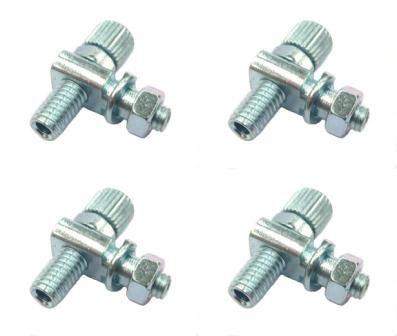 BICYCLE PARTS - BRAKE CABLE ADJUSTING SET - M5, STEEL, SILVER (BAG OF 4) BARREL