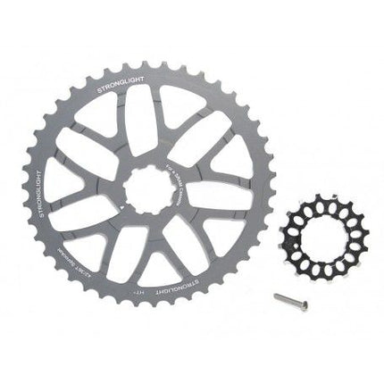 Stronglight 40T Chainring 7075 Aluminum 10 Speed Cassette Extender Conversion Silver For Shimano Drivetrain Systems