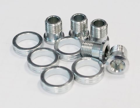 BICYCLE PARTS - CHAINRING BOLT KITS, STRONGSCREW TO ASSEMBLE HOLDER ALLOY SILVER