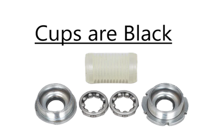 BICYCLE PARTS - BB SET W/RESISTANT BLACK - (EURO THREADED)