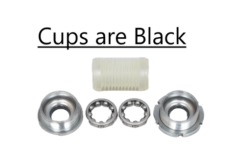 BICYCLE PARTS - BB SET W/RESISTANT BLACK - (EURO THREADED)