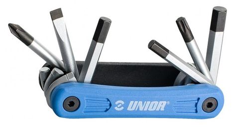 Unior Multi Tool Bike Repair Kit For Cycling Enthusiasts, Compact Blue Steel Allen Wrench Set, Essential Cycling Maintenance Tool