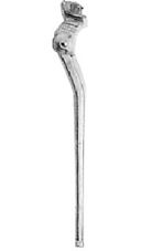 BICYCLE PARTS - KICKSTAND 20 - 27 CENTRE MOUNT, ALLOY SILVER, CUT - OFF TYPE