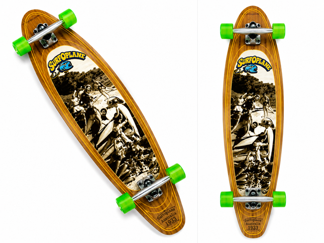Surfoplane 38 Inch Cruiser Skateboard 1933 Graphic