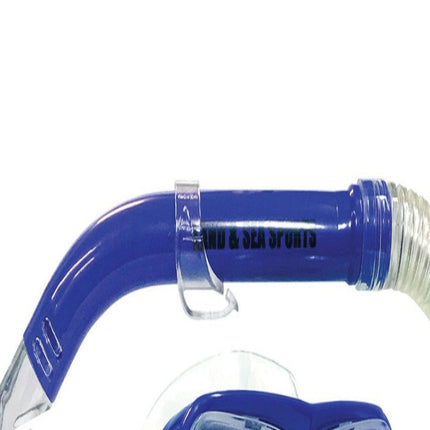 Land & Sea Hayman Adult Snorkel Set - Blue Silicone Mask & Snorkel product image showing snorkel set view 3