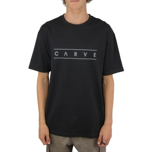 CARVE DARK & STORMY BOYS BASIC SHORT SLEEVE TEE - BLACK - 6 pieces 8/10/12/14 (1/2/2/1)