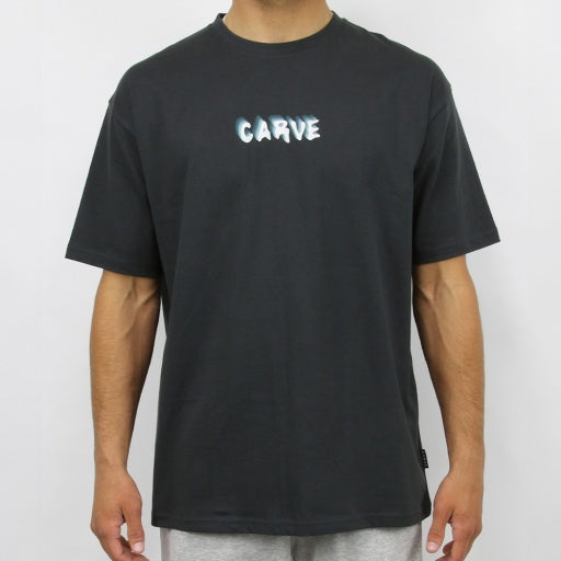 CARVE WAVES BOYS SHORT SLEEVE TEE RELAXED FIT - BLACK - 6 pieces 8/10/12/14 (1/2/2/1)