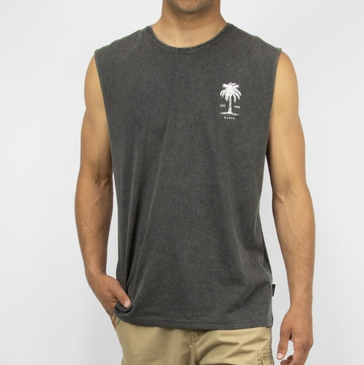 CARVE ARECA MENS SLEEVELESS MUSCLE TOP - CHARCOAL - 10 pieces S/M/L/XL/XXL (1/2/3/2/2)