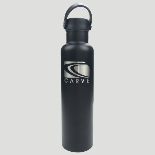 CARVE THIRSTS UP 750ML INSULATED S/STEEL WATER BOTTLE - BLACK PWDR - 4 pieces N/S (4)