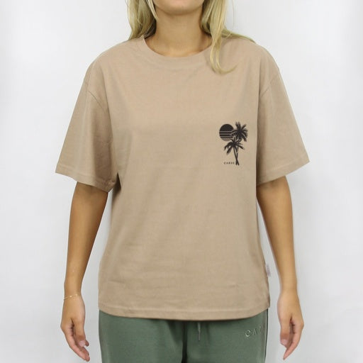 CARVE MAJESTY WOMENS SS TEE VTG WASH - CARAMEL - 7 pieces XS/S/M/L/XL (1/1/2/2/1)
