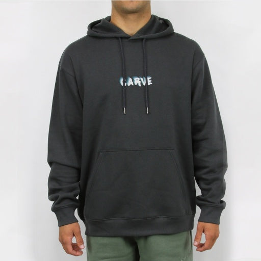 CARVE WAVES MENS PULL OVER HOODED SWEATSHIRT - BLACK - 10 pieces S/M/L/XL/XXL (1/2/3/2/2)