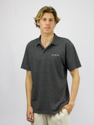 CARVE FAIRWAY MENS SHORT SLEEVE POLO SHIRT - CHAR MRL - 10 pieces S/M/L/XL/XXL (1/2/3/2/2)