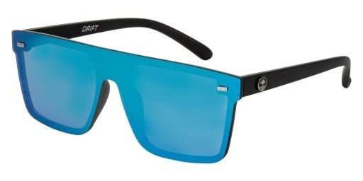 DRIFT RIPLEY MAT BLACK- GREY W BLUE IRD LENS