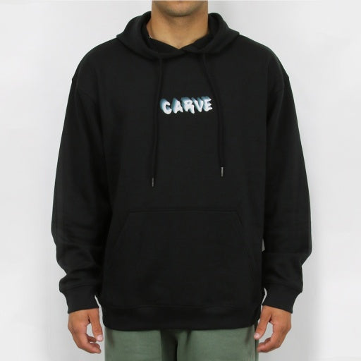 CARVE WAVES MENS PULL OVER HOODED SWEATSHIRT - BLACK - 10 pieces S/M/L/XL/XXL (1/2/3/2/2)