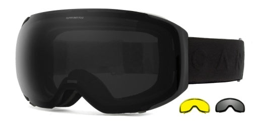CARVE THE BOSS ASIAN FIT MATT BLACK GREY YELLOW W CLEAR