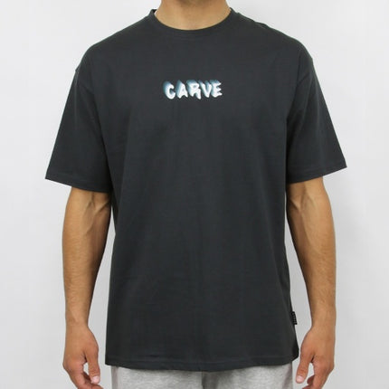 CARVE WAVES MENS SHORT SLEEVE TEE - BLACK - 10 pieces S/M/L/XL/XXL (1/2/3/2/2)
