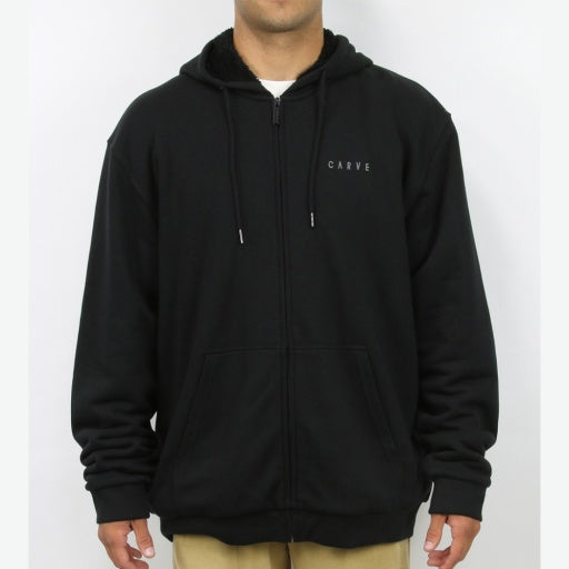 CARVE HIMALAYAN BOY'S SHERPA LINED ZIP FR HOODIE - BLACK - 6 pieces 8/10/12/14 (1/2/2/1)
