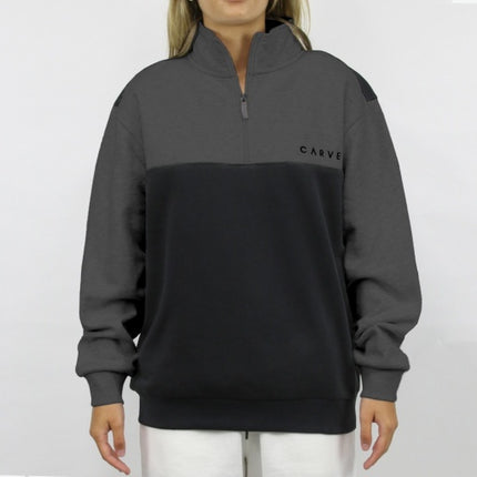 CARVE BANFF GIRLS 1/4 ZIP FRONT ZIP SWEATSHIRT - BTR-CRML - 4 pieces 8/10/12/14 (1/1/1/1)