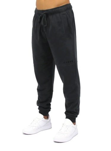 CARVE FLUID MENS ELASTIC WAIST RIB ANKLE CUFF TRACKIES - BLACK - 8 pieces S/M/L/XL/XXL (1/2/2/2/1)