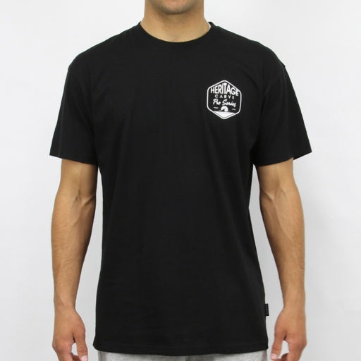 CARVE PRO SERIES MENS REGULAR SHORT SLEEVE TEE - BLACK - 10 pieces S/M/L/XL/XXL (1/2/3/2/2)