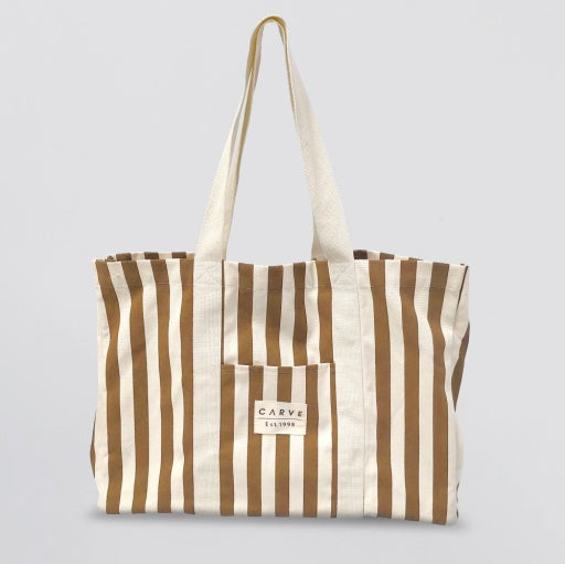 CARVE SEYCHELLES CANVAS TOTE BAG - MOCHA - 4 pieces N/S (4)