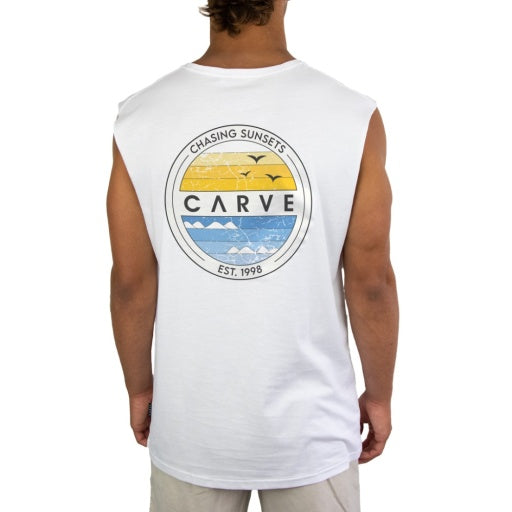CARVE CHASING SUNSETS MENS MUSCLE TEE - BLACK - 10 pieces S/M/L/XL/XXL (1/2/3/2/2)