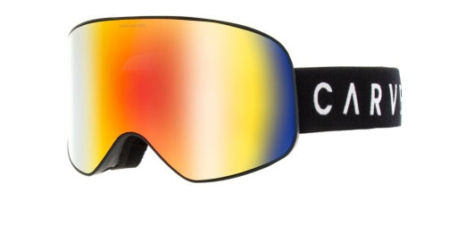 CARVE FROTHER-S MATT BLACK-ORANGE LENS-RED IRI