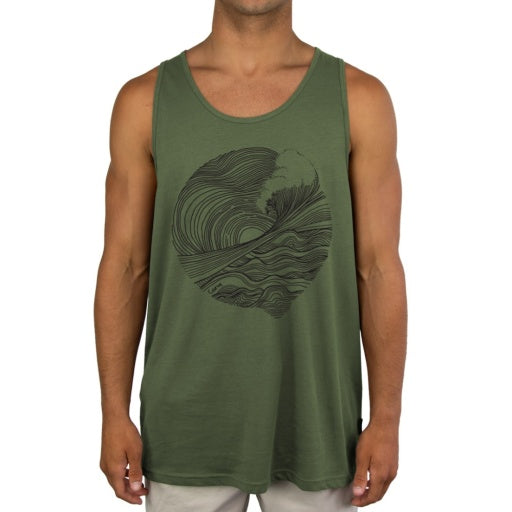 CARVE LINEAR MENS SINGLET - BLACK - 10 pieces S/M/L/XL/XXL (1/2/3/2/2)