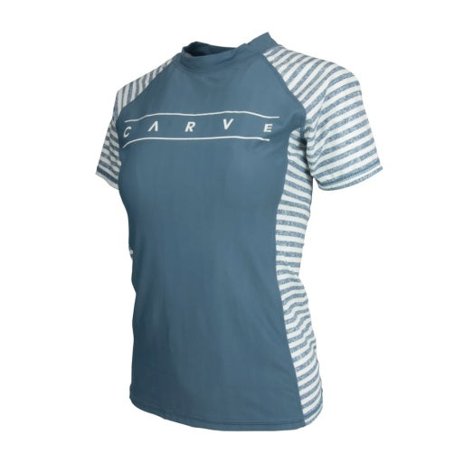 CARVE CROSSING LADIES' S/S RASHIE - BLUE/WHT - 6 pieces S/M/L/XL (1/2/2/1)