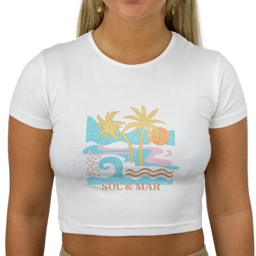 CARVE SOL & MAR GIRLS SHORT SLEEVE BABY TEE - WHITE - 4 pieces 8/10/12/14 (1/1/1/1)