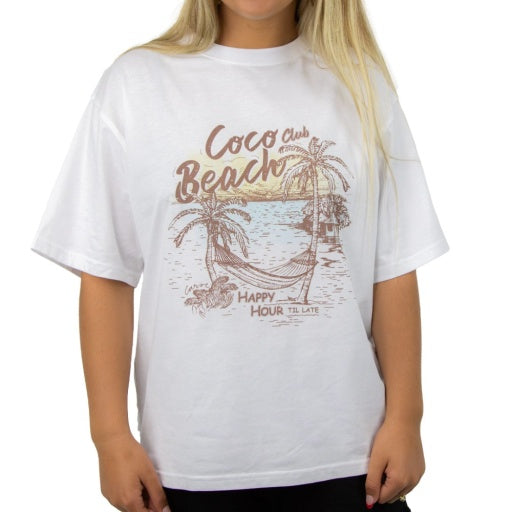CARVE HAPPY HOUR GIRLS SHORT SLEEVE TEE - WHITE - 4 pieces 8/10/12/14 (1/1/1/1)