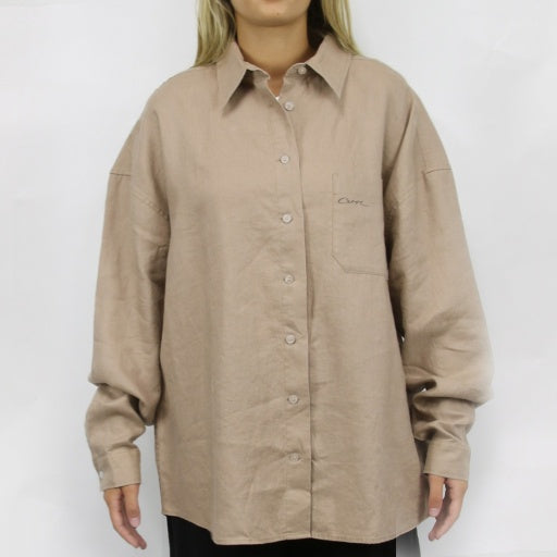 CARVE MAYA GIRLS LS LINEN SHIRT - BLACK - 4 pieces 8/10/12/14 (1/1/1/1)