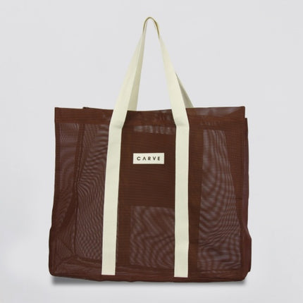 CARVE SEASIDE MESH TOTE BAG - MOCHA - 4 pieces N/S (4)