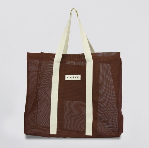 CARVE SEASIDE MESH TOTE BAG - MOCHA - 4 pieces N/S (4)